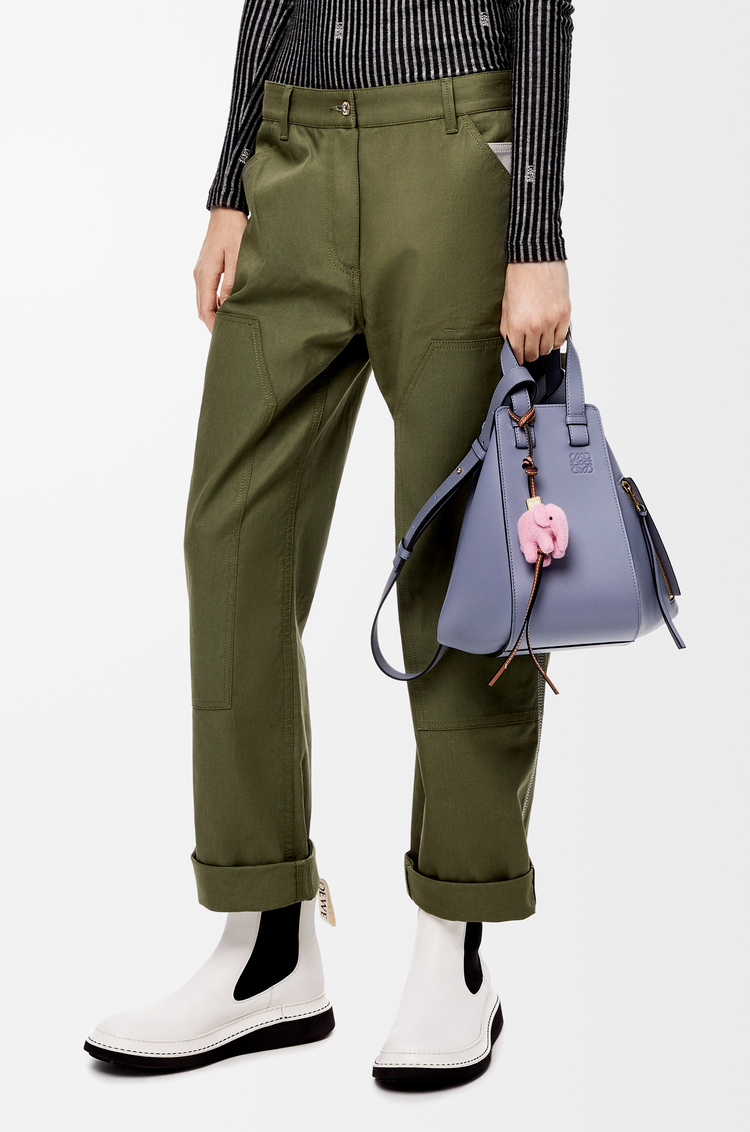 LOEWE Elephant charm in felt and calfskin Candy