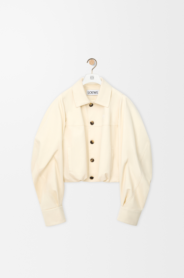 LOEWE Jacket in cotton and silk Ivory