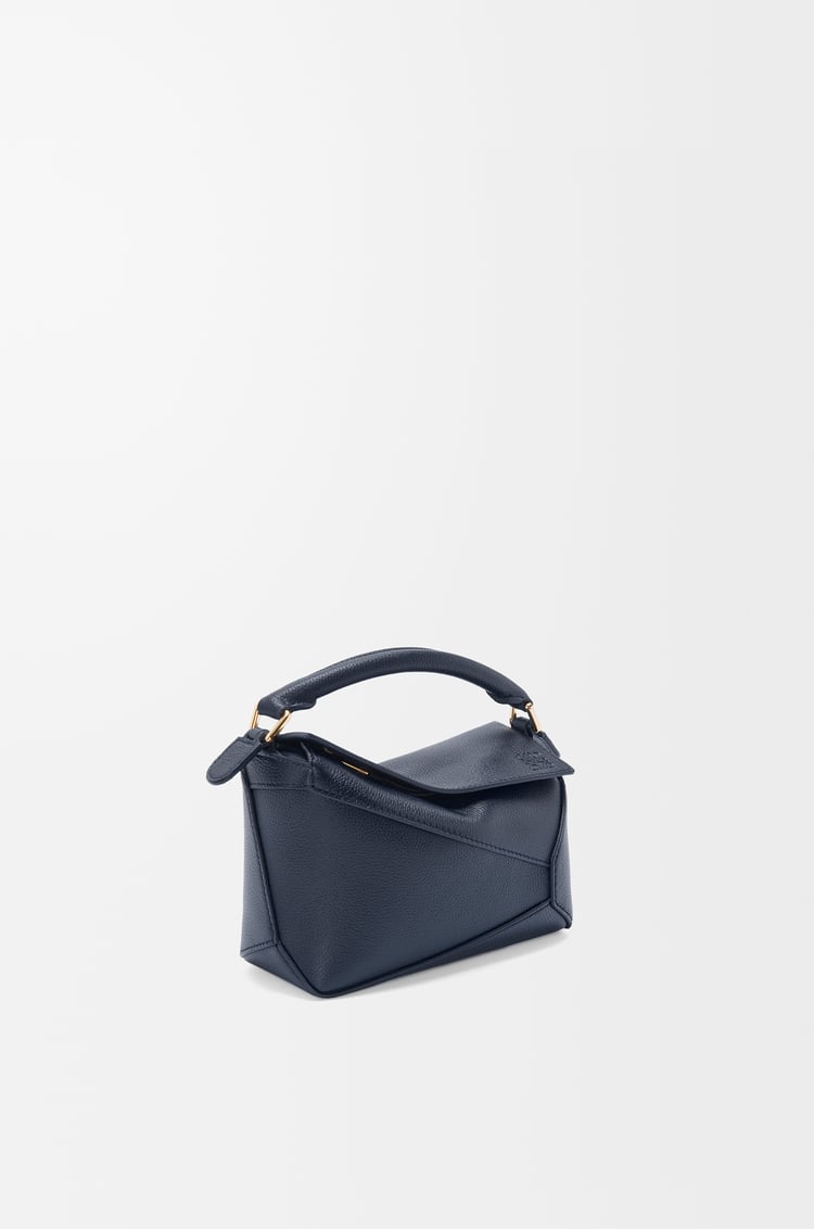LOEWE Mini Puzzle bag in soft grained calfskin Deep Navy