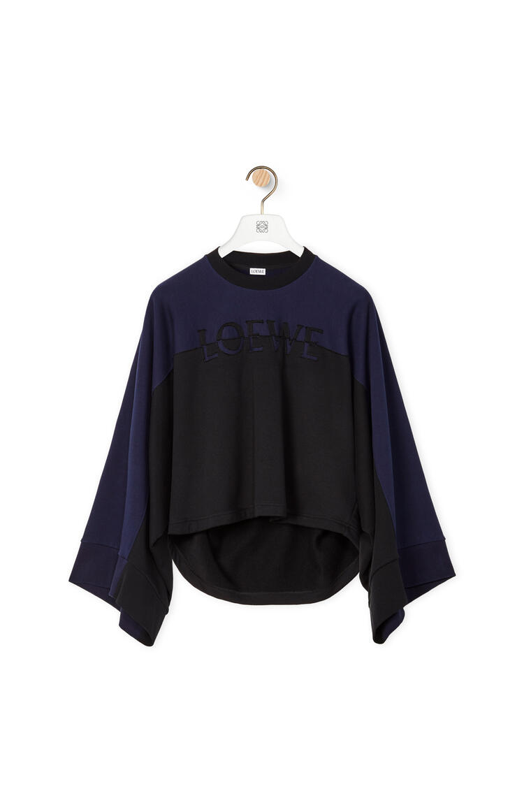 LOEWE LOEWE volume sweatshirt in cotton Black/Navy pdp_rd