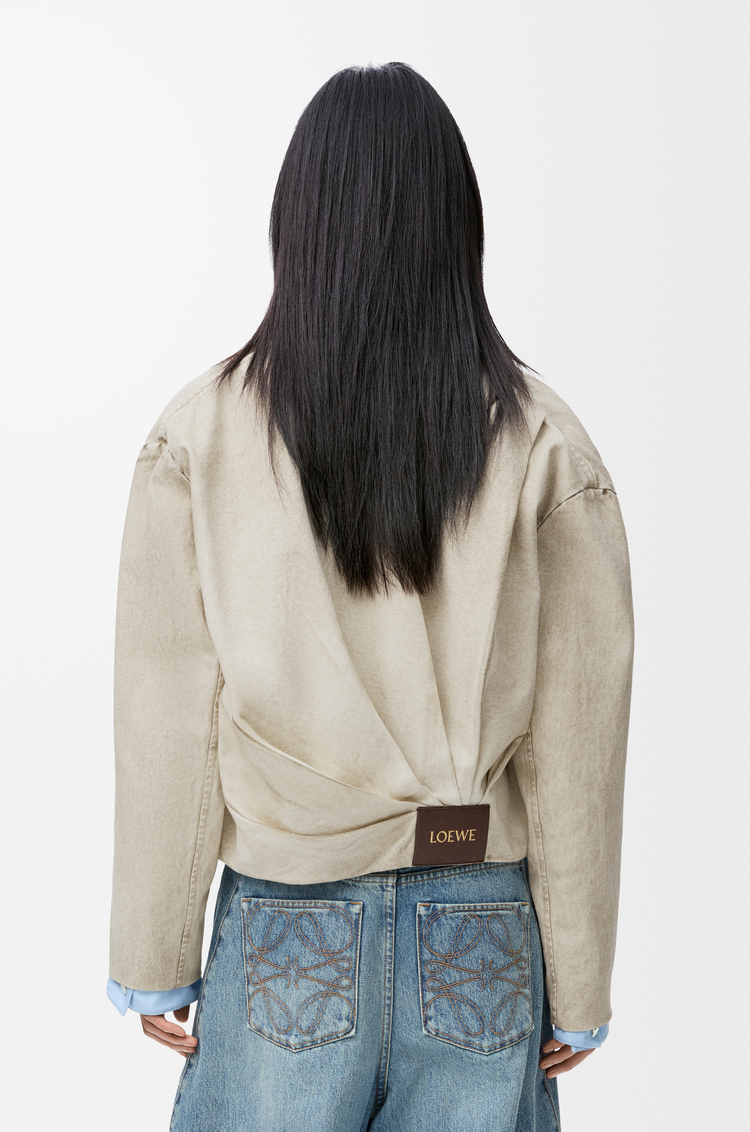 LOEWE Draped jacket in cotton Light Grey