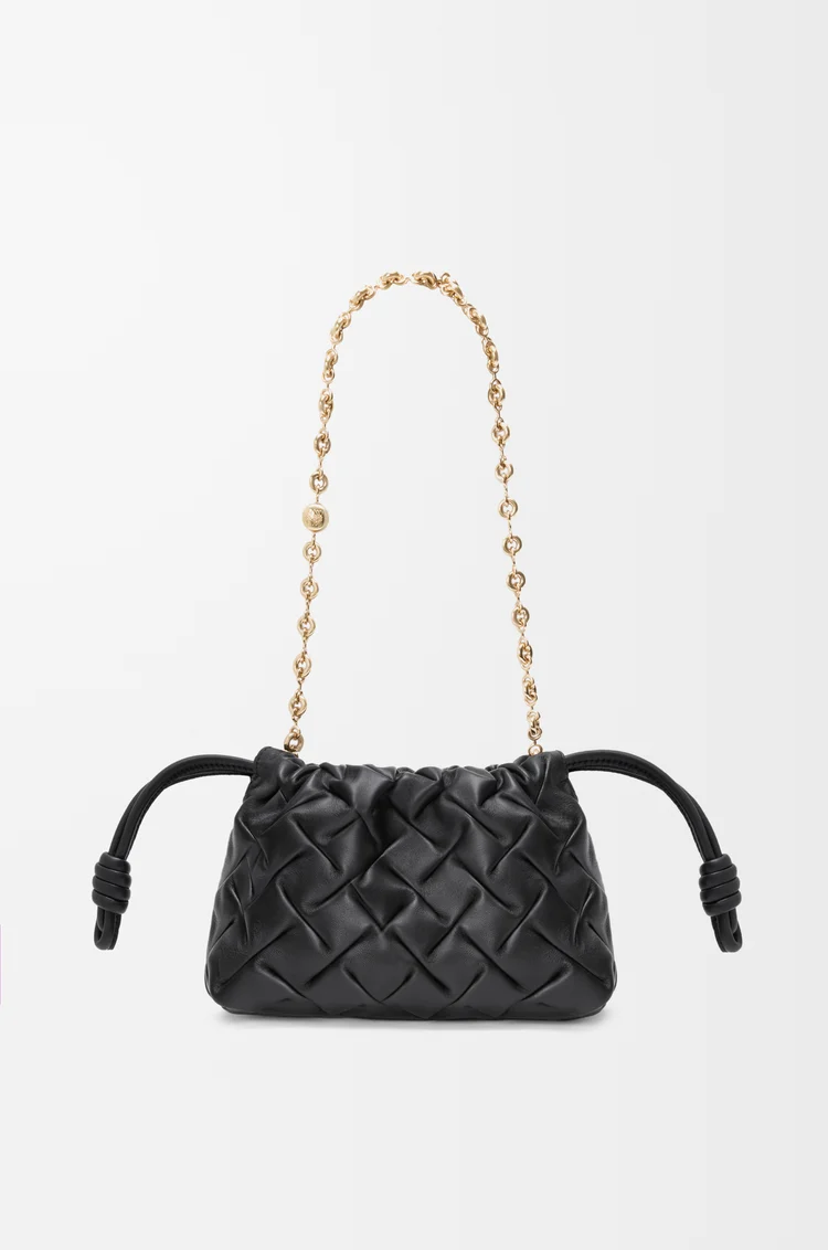 LOEWE Mini Flamenco purse in pinched nappa calfskin Black