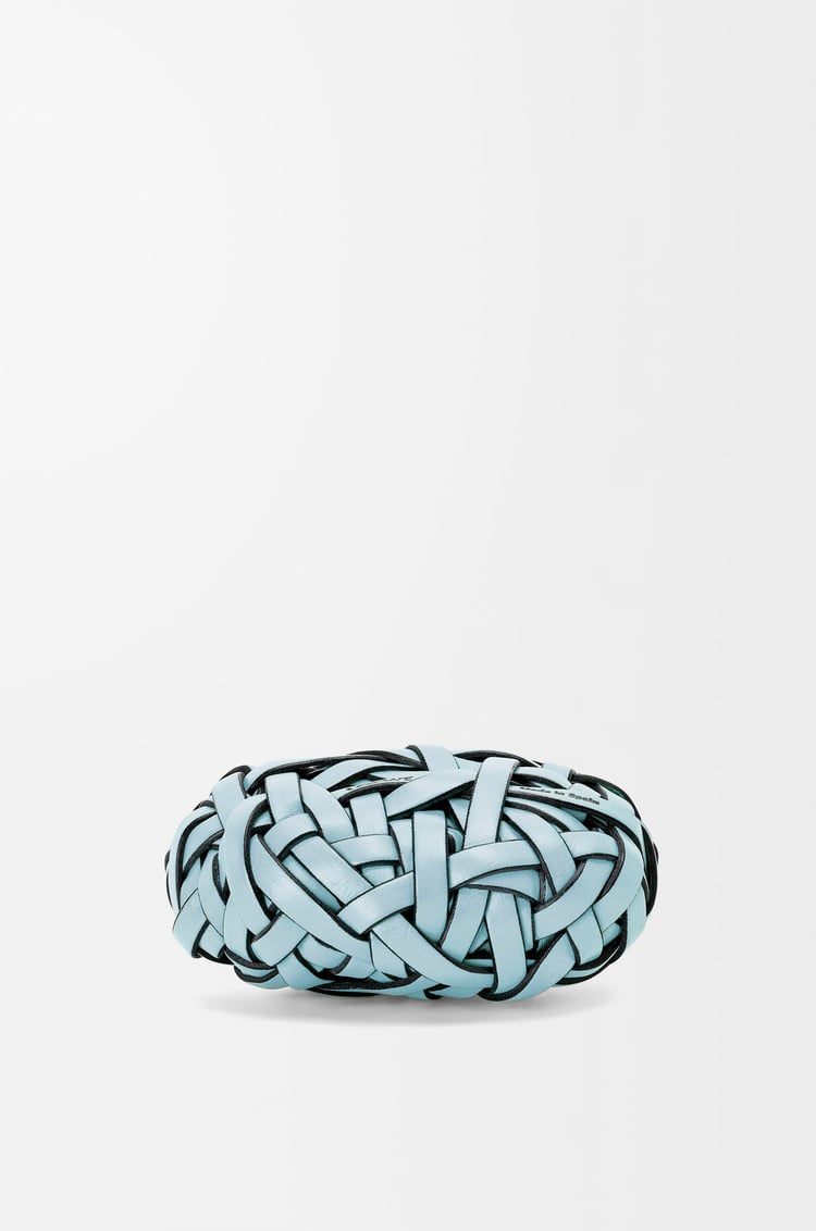LOEWE Pisapapeles tejido en piedra y piel de ternera Azul Claro