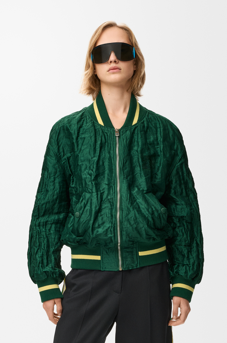 LOEWE Chaqueta bomber en tejido técnico Verde Oscuro