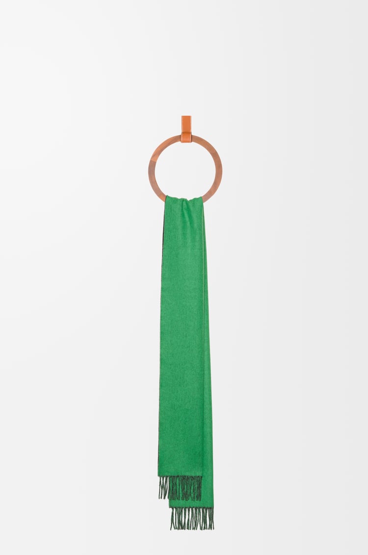 LOEWE Scarf in wool and cashmere Dark Green/Green