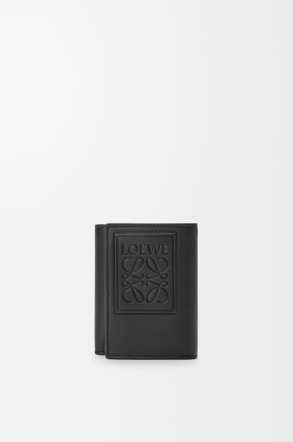 Trifold wallet in satin calfskin Black - LOEWE USA Official Website