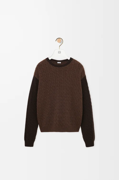 LOEWE Sweater in cashmere Brown/Dark Brown