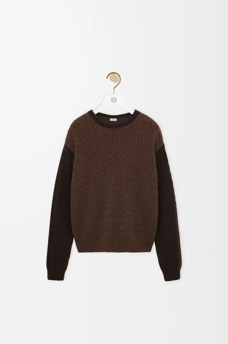 LOEWE Sweater in cashmere Brown/Dark Brown