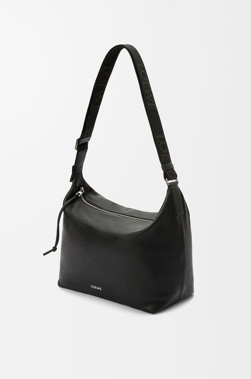 LOEWE Cubi crossbody bag in supple grained calfskin Black