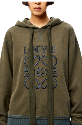 LOEWE Anagram hoodie in cotton Loden Green plp_rd