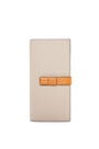 LOEWE Large vertical wallet in grained calfskin Light Oat/Honey
