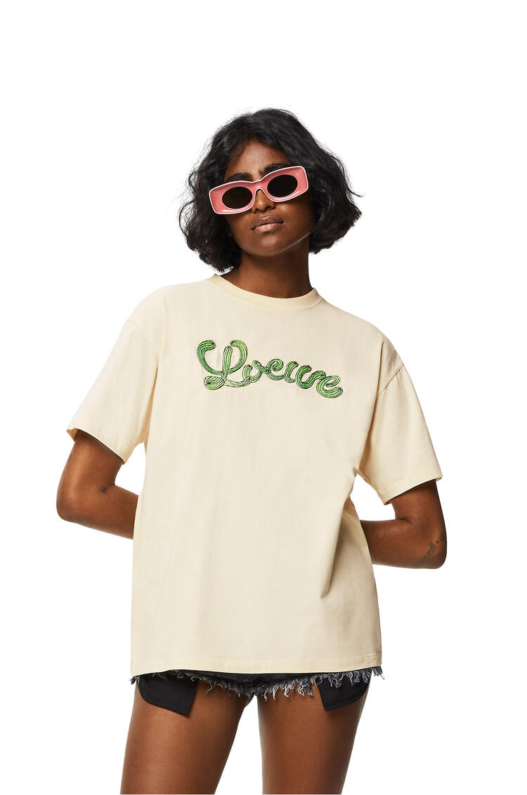 LOEWE LOEWE cactus T-shirt in cotton Ecru