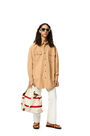 LOEWE Relaxed chest pocket shirt in cotton and linen Make Up pdp_rd