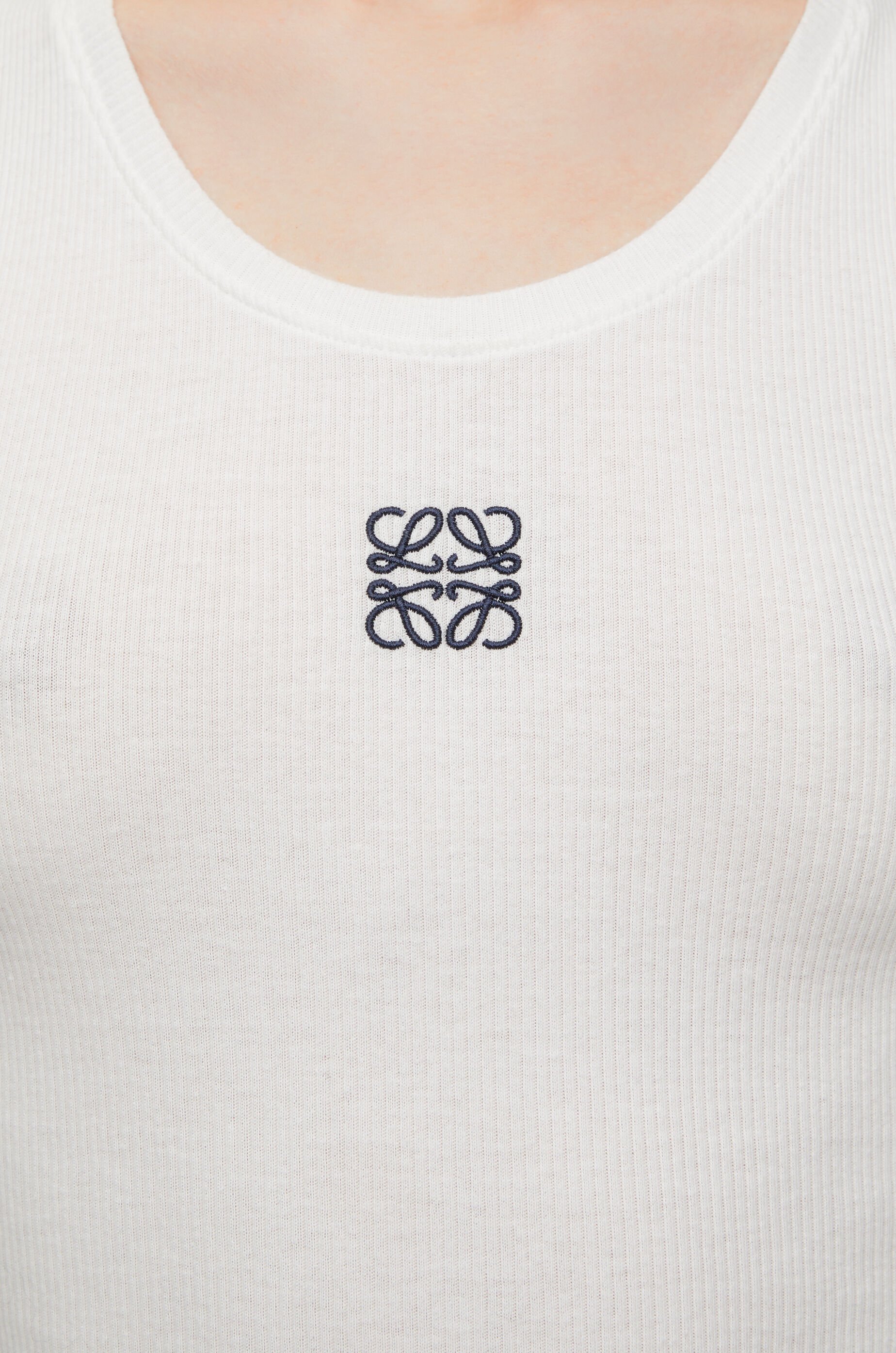 Anagram tank top in cotton White - LOEWE
