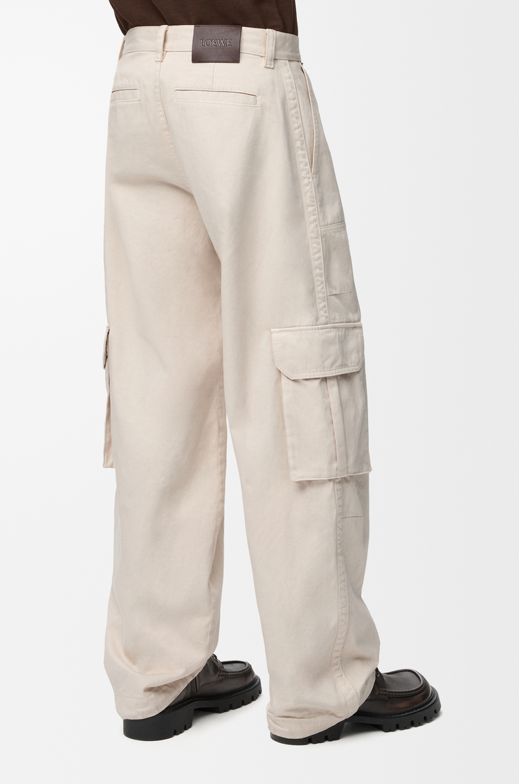 LOEWE Cargo trousers in cotton Light Beige