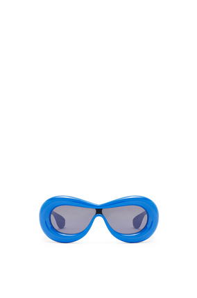 LOEWE 醋酸纖維充氣面罩式太陽眼鏡 Ink Blue
