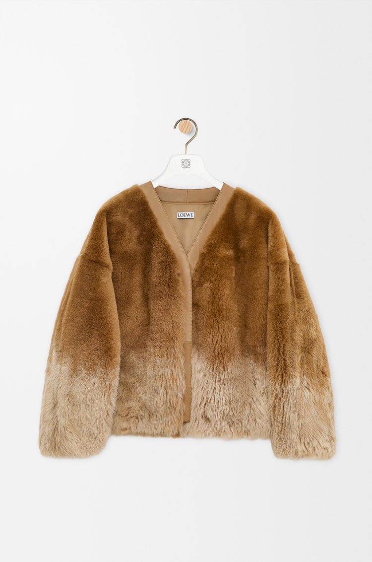 LOEWE Cárdigan en lana de oveja Camel