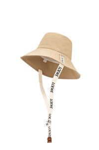 LOEWE Sombrero de pescador en lona y piel de ternera Arena pdp_rd