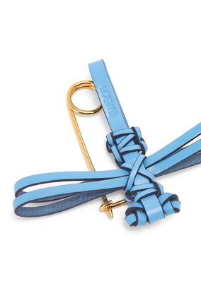 LOEWE Dragonfly pin charm in calfskin and metal Sky Blue plp_rd