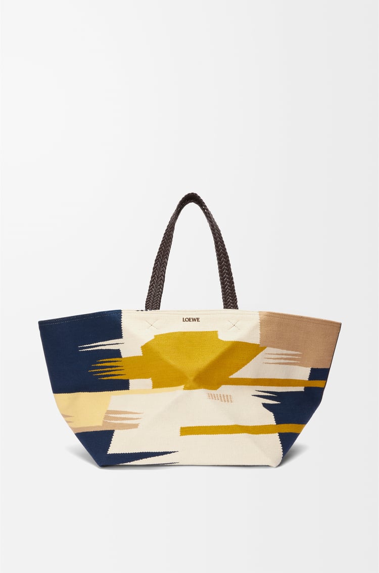 LOEWE XXL Puzzle Fold tote in canvas Multicolor