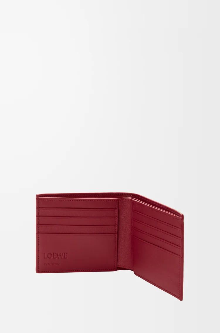LOEWE Bifold wallet in classic calfskin Burnt Red