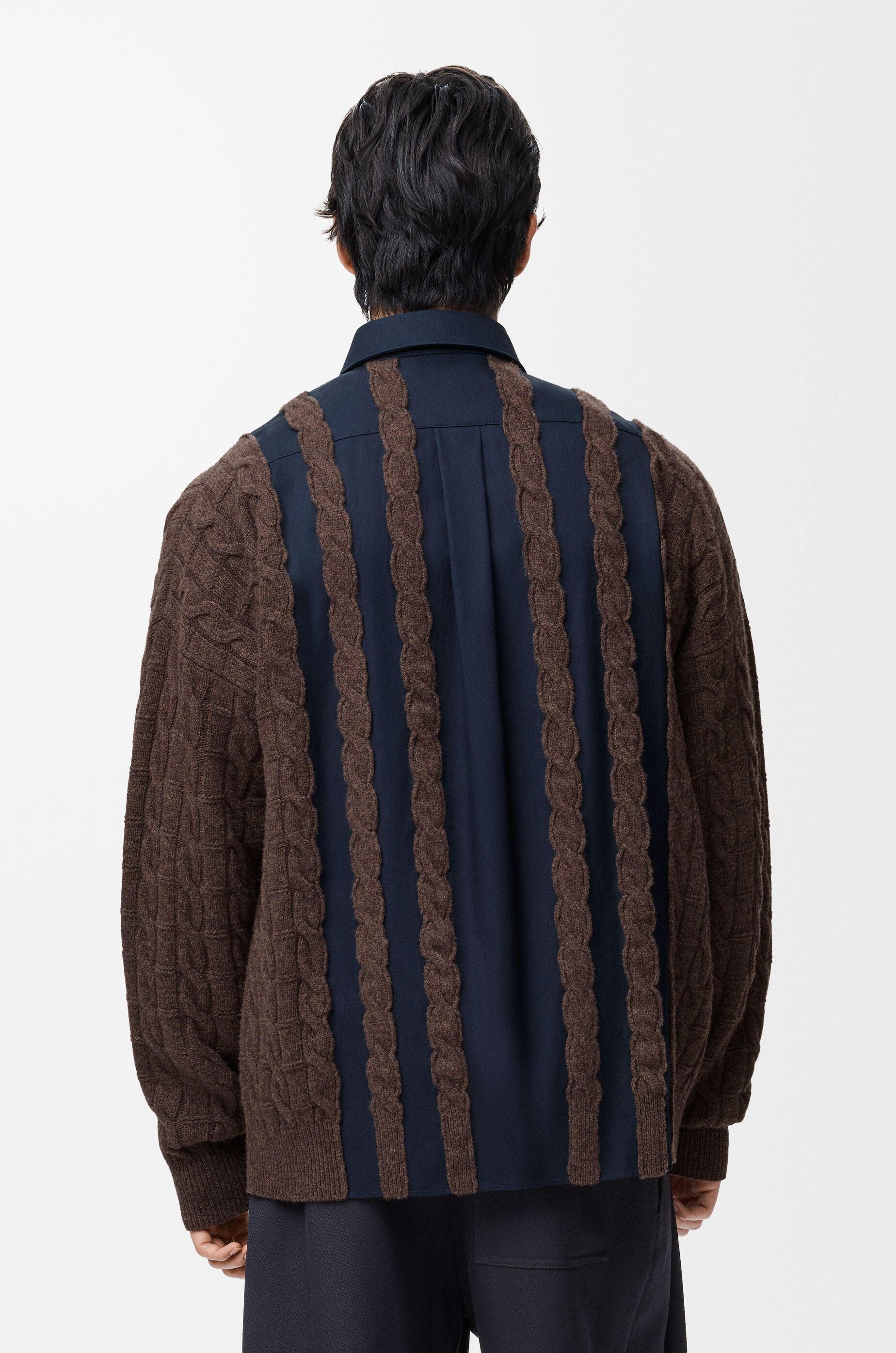 ハイブリッド シャツ（コットン&ウール） ブルー - LOEWE Japan