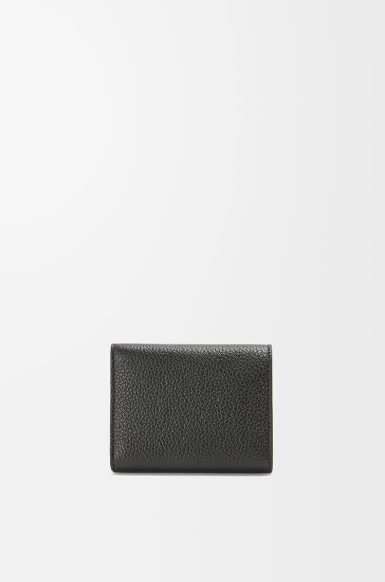 LOEWE Cartera con tres pliegues en piel de ternera Negro