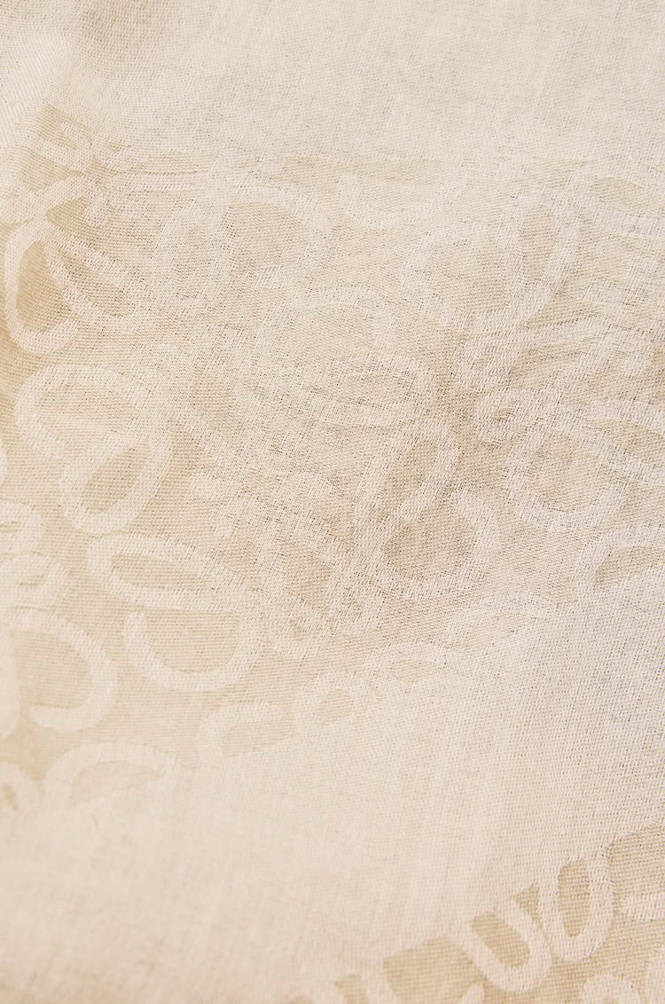 LOEWE Pareo en algodón Beige Claro
