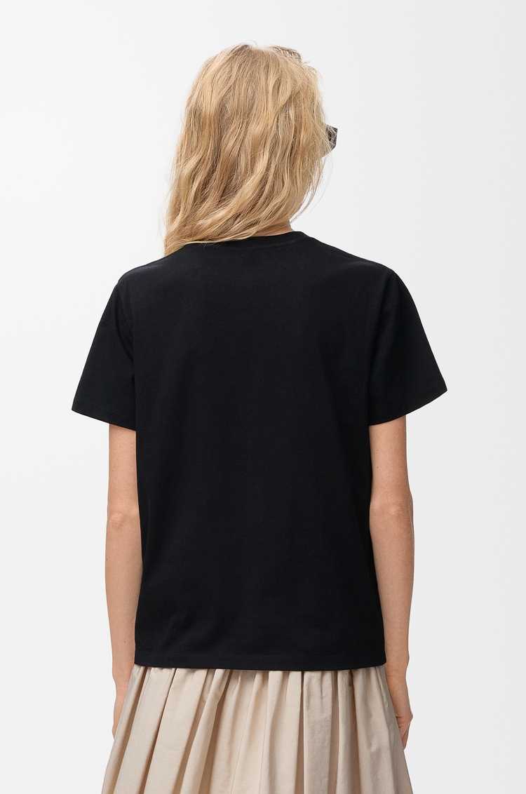 LOEWE 棉质装饰 T 恤 黑色