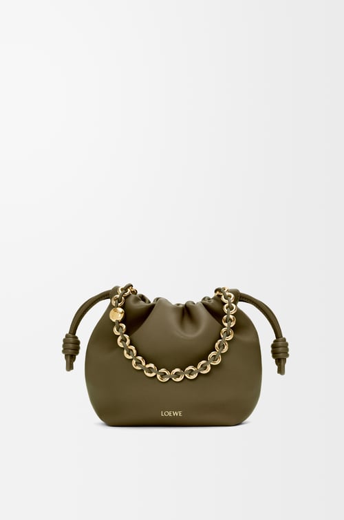 LOEWE Bolso Flamenco Purse mini en piel napa de cordero Verde Caqui Oscuro plp_rd