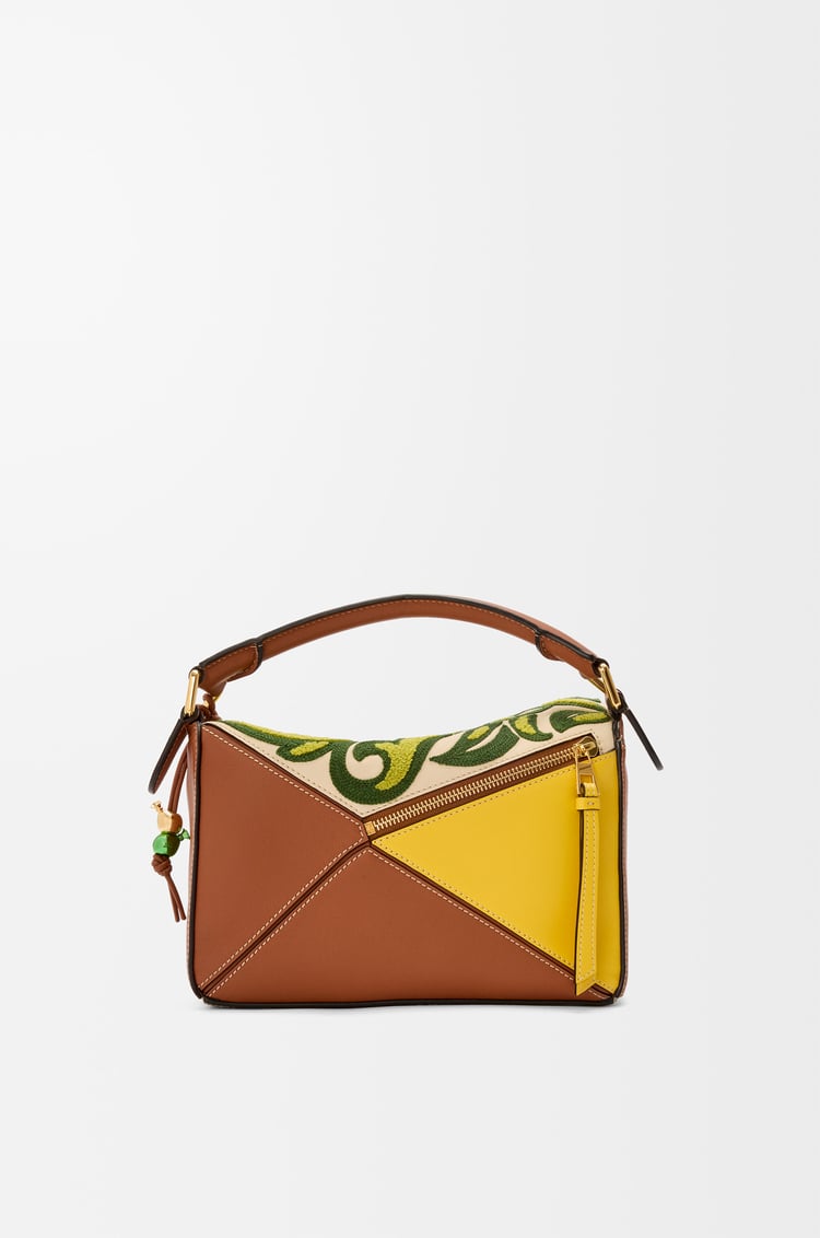 LOEWE Puzzle 10 William De Morgan re-edition bag in classic calfskin Yellow