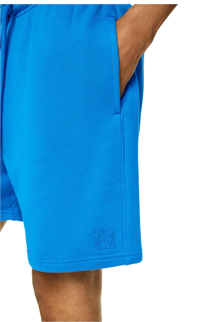 LOEWE Anagram shorts in cotton Dark Turquoise pdp_rd