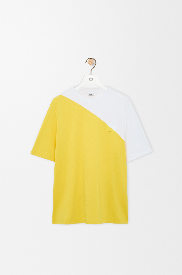 LOEWE Loose fit T-shirt in cotton White/Yellow