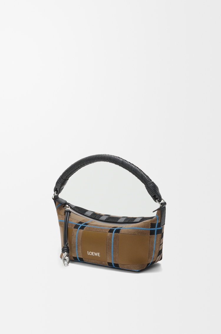 LOEWE Bolso Cala mini con intarsia a cuadros Verde Amarronado/Multicolor