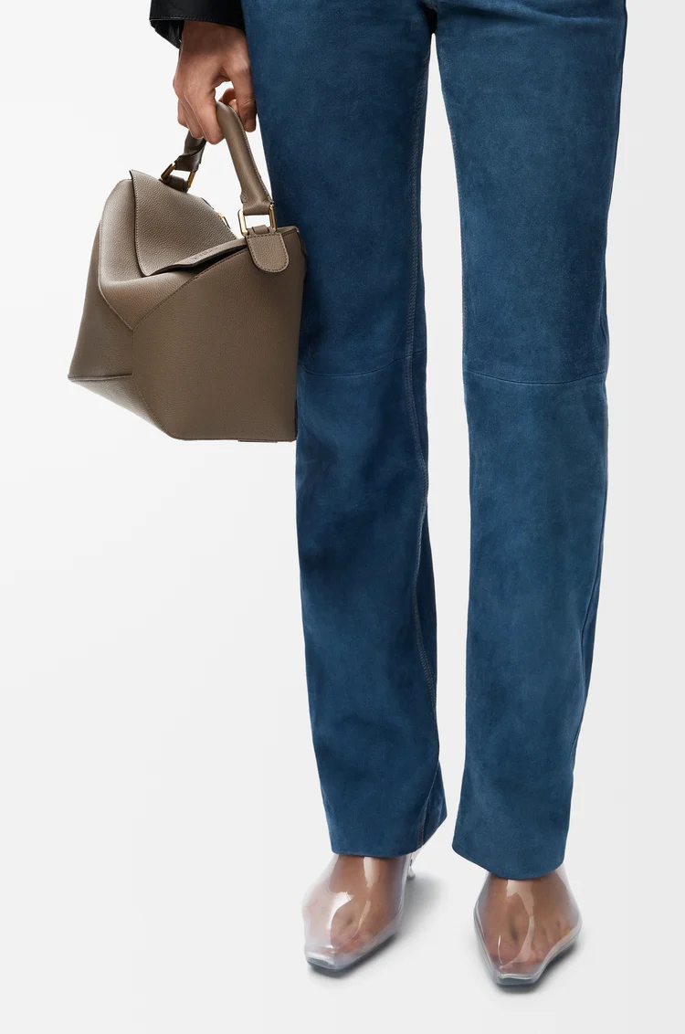 LOEWE Medium Puzzle Edge bag in soft grained calfskin Taupe