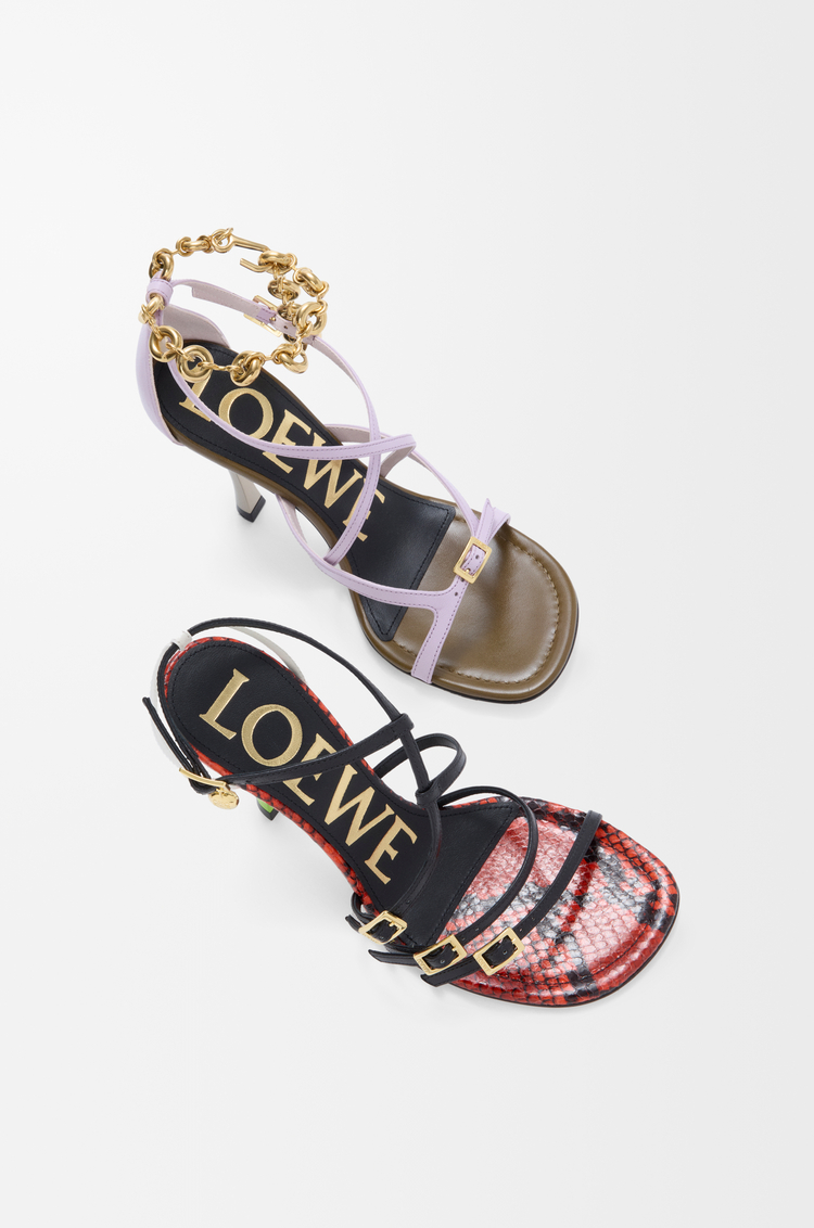 LOEWE Sandalia New Comic en mezcla de pieles Multicolor