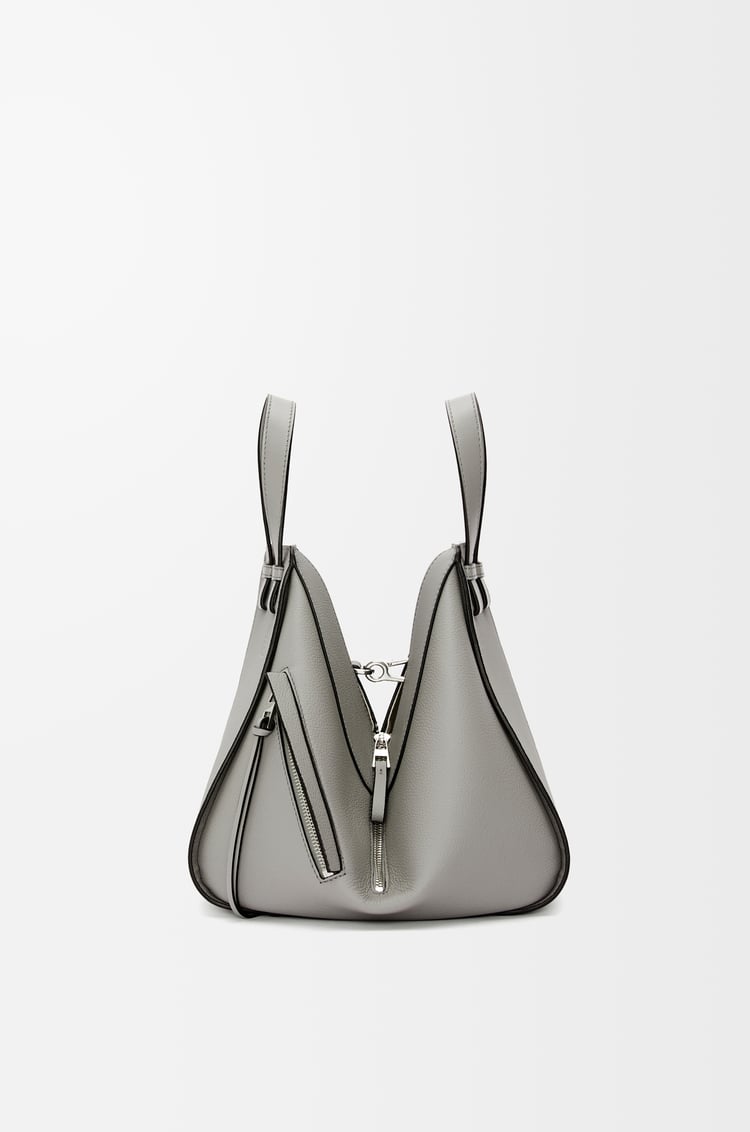 LOEWE Small Hammock bag in soft grained calfskin Pearl Grey