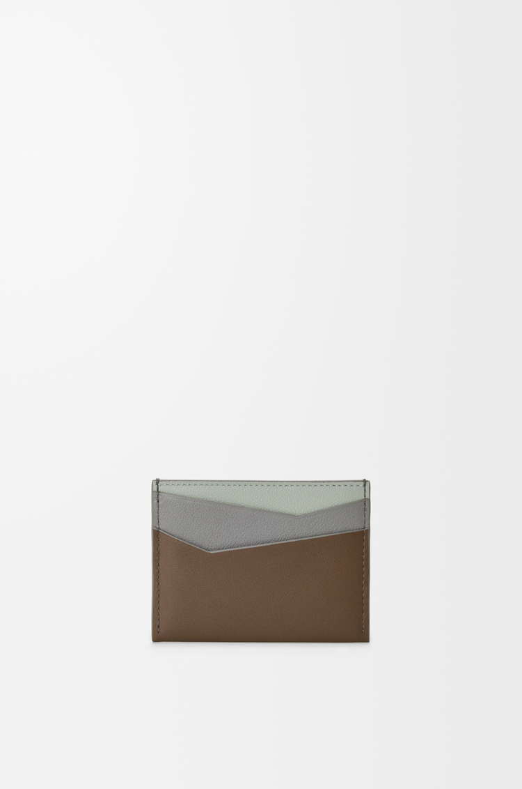 LOEWE Puzzle plain cardholder in classic calfskin Winter Brown/Ash Grey