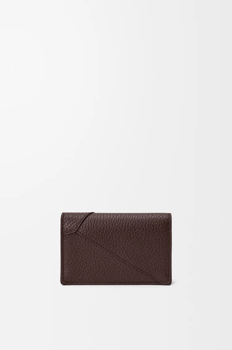 LOEWE パズル ビジネス カードホルダー（サプルグレインカーフ） チョコレート