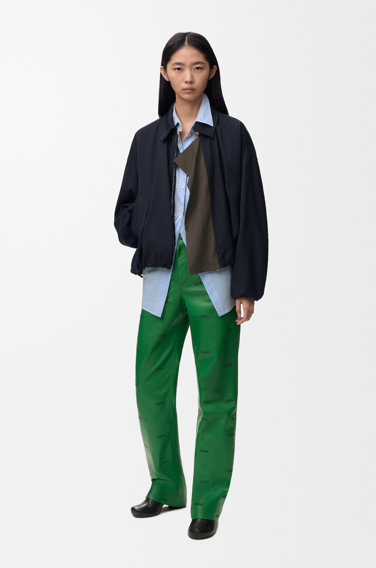 LOEWE Shirt in wool Blue/White