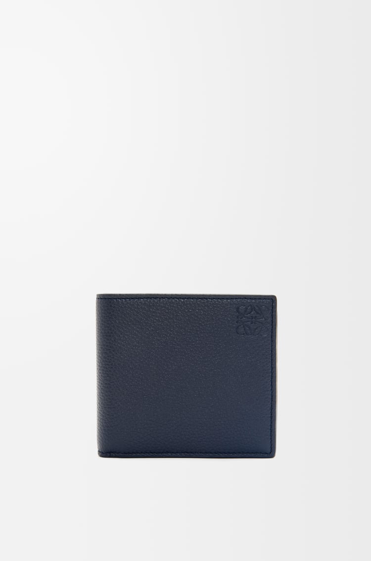 LOEWE Bifold wallet in soft grained calfskin Deep Navy