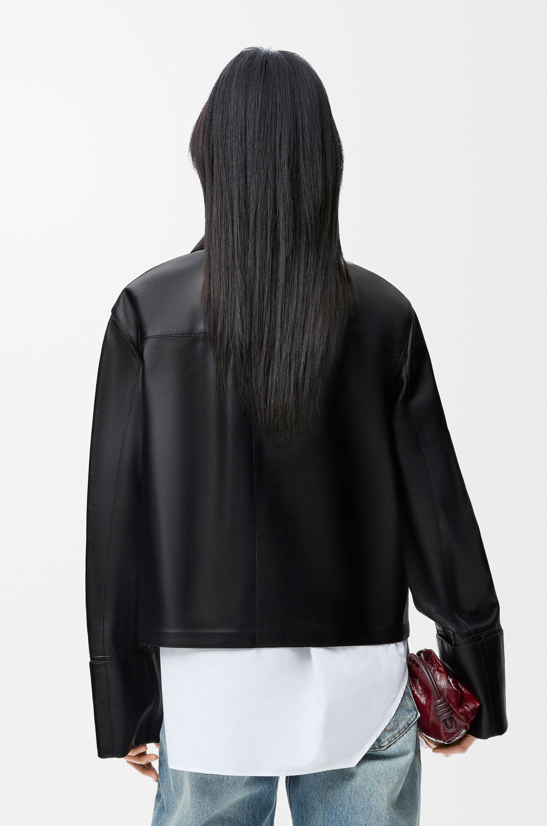 ロエベ　ターンアップ ジャケット（ナパラム）　ブラック　フィッシャーマン ターンアップ ジャケット（ナパラム） ブラック - LOEWE