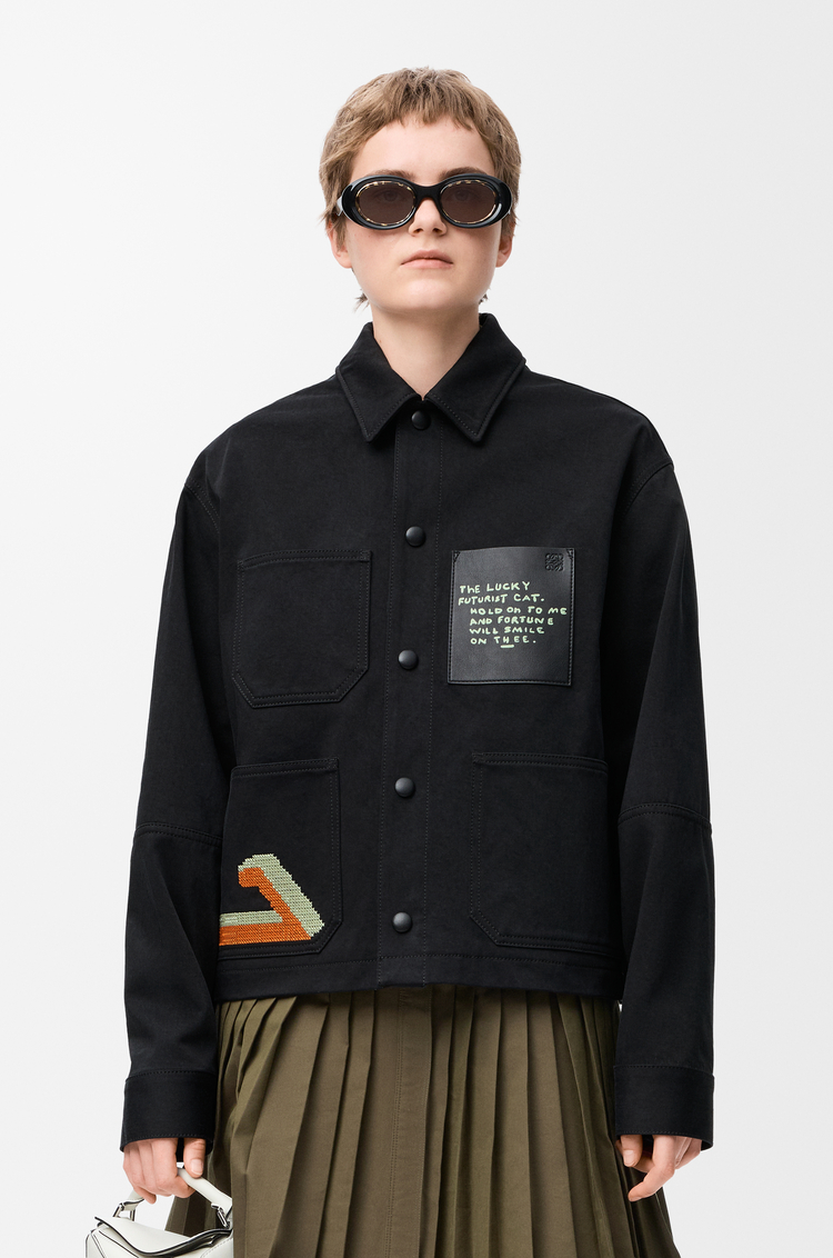 LOEWE Jacke aus Baumwolle Schwarz