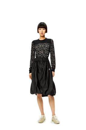 LOEWE Balloon skirt in silk and polyester Black plp_rd