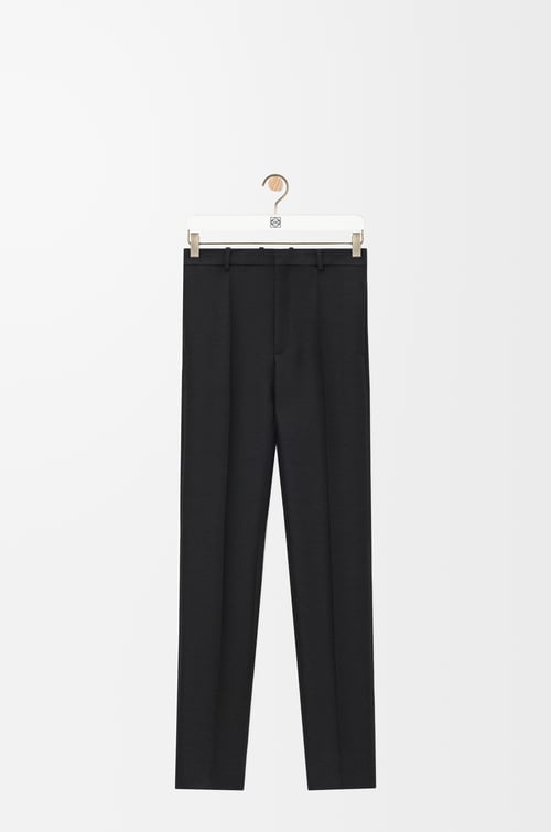 LOEWE Pantalón en lana y seda Negro
