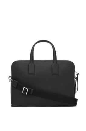 LOEWE Goya thin briefcase in soft grained calfskin Black plp_rd