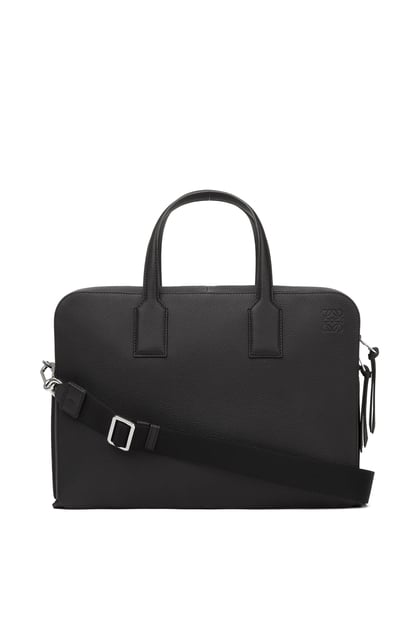 LOEWE Goya thin briefcase in soft grained calfskin 黑色 plp_rd