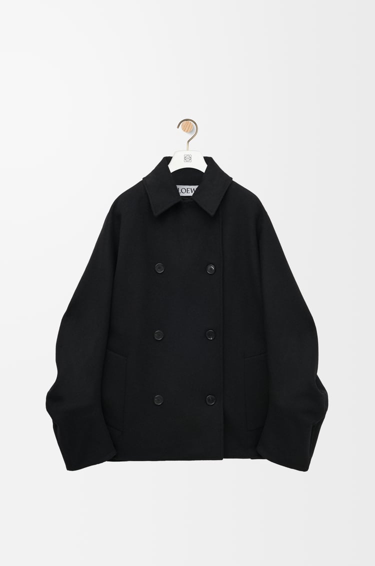 LOEWE Peacoat in wool and cashmere Black