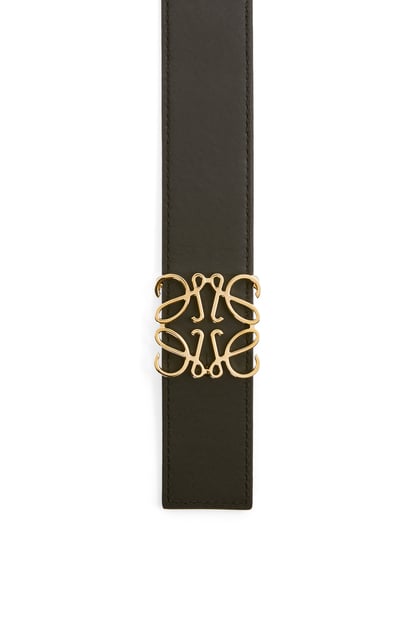 LOEWE Cinturón reversible en piel de ternera lisa con Anagrama Bronceado/Negro/Dorado plp_rd