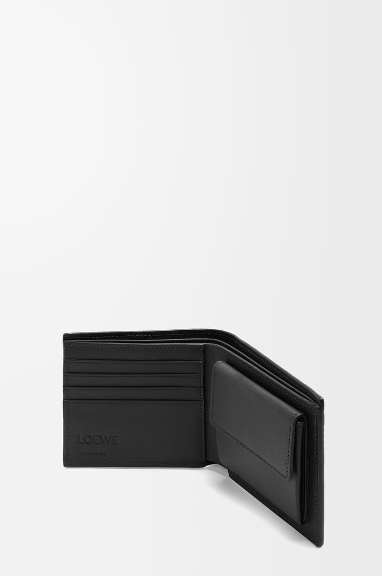 LOEWE Bifold coin wallet in textured classic calfskin Black